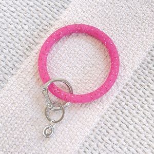 Oventure Tickled Pink Confetti Silicone Big O Key Ring